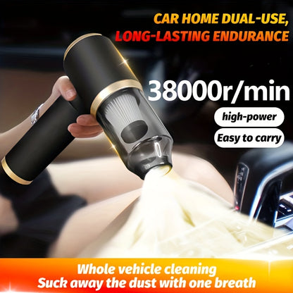 🚗 Mini Handheld Vacuum Cleaner & Air Duster 💨 | USB Rechargeable, Multi-Functional Cleaning Kit 🧹 | For Car, Keyboard, Home & Pet Hair 🐾