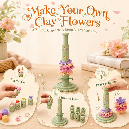 🌸 DIY Flower Clay Maker Kit 🌷 – Create Beautiful 3D Flowers with Ease ✨ | Unleash Your Creativity 🎨💐