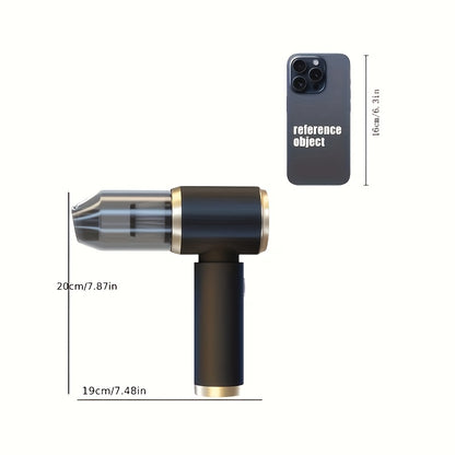 🚗 Mini Handheld Vacuum Cleaner & Air Duster 💨 | USB Rechargeable, Multi-Functional Cleaning Kit 🧹 | For Car, Keyboard, Home & Pet Hair 🐾
