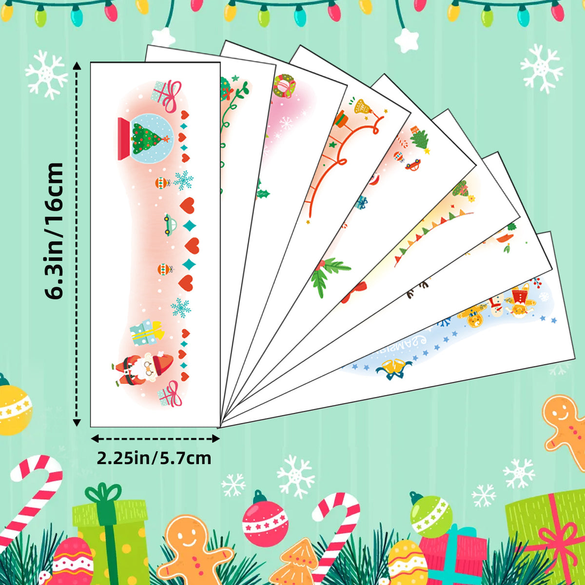 Christmas Temporary Face Tattoos for Girls, 12 Sheets Pink Blush & Holographic Face Stickers, Snowflake Christmas Tree Fake Tattoos for Holiday Makeup, Face & Body Art, Party Accessories