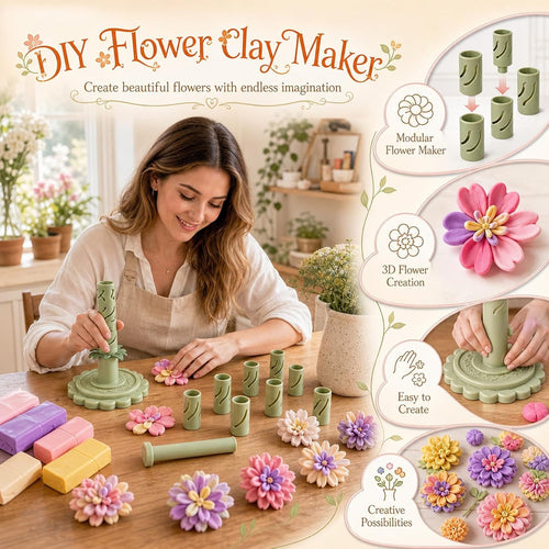 🌸 DIY Flower Clay Maker Kit 🌷 – Create Beautiful 3D Flowers with Ease ✨ | Unleash Your Creativity 🎨💐