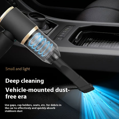 🚗 Mini Handheld Vacuum Cleaner & Air Duster 💨 | USB Rechargeable, Multi-Functional Cleaning Kit 🧹 | For Car, Keyboard, Home & Pet Hair 🐾