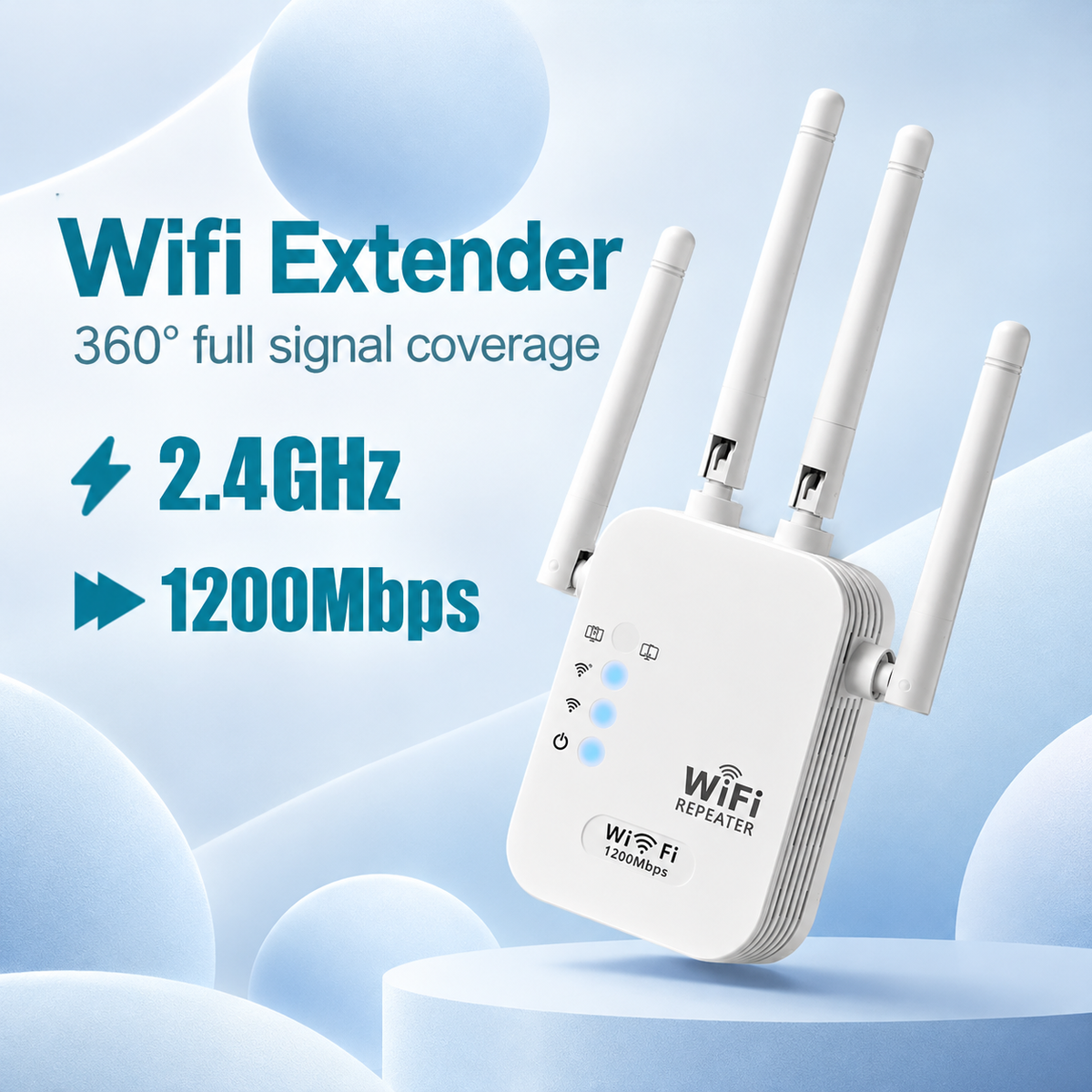 🔥📶WiFi Extender 6-Antenna Strong Signal🚀⚡