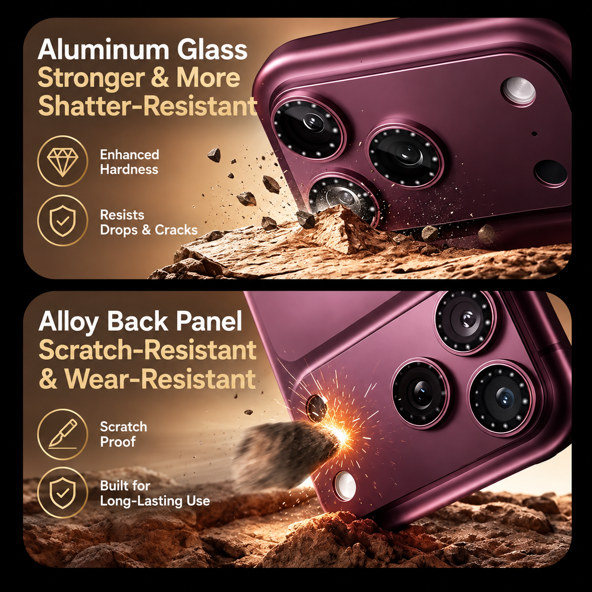 🔥 BUY 1 GET 1 FREE! 🎁 Rotating Camera Lens Protector for iPhone 17 Pro / 17 Pro Max / 18 Pro / 18 Pro Max 📱 | 360° Adjustable Filter, Scratch-Resistant Tempered Glass, Full Camera Protection ✨