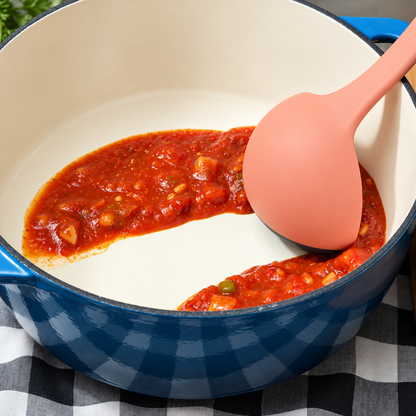 3-in-1 Silicone Cooking Spoon – Flexible Scraper, Soup Ladle & Measuring Spoon