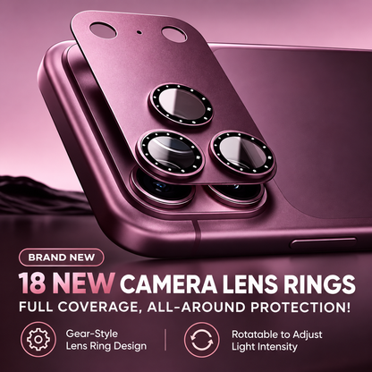 🔥 BUY 1 GET 1 FREE! 🎁 Rotating Camera Lens Protector for iPhone 17 Pro / 17 Pro Max / 18 Pro / 18 Pro Max 📱 | 360° Adjustable Filter, Scratch-Resistant Tempered Glass, Full Camera Protection ✨