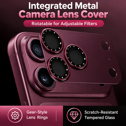 🔥 BUY 1 GET 1 FREE! 🎁 Rotating Camera Lens Protector for iPhone 17 Pro / 17 Pro Max / 18 Pro / 18 Pro Max 📱 | 360° Adjustable Filter, Scratch-Resistant Tempered Glass, Full Camera Protection ✨