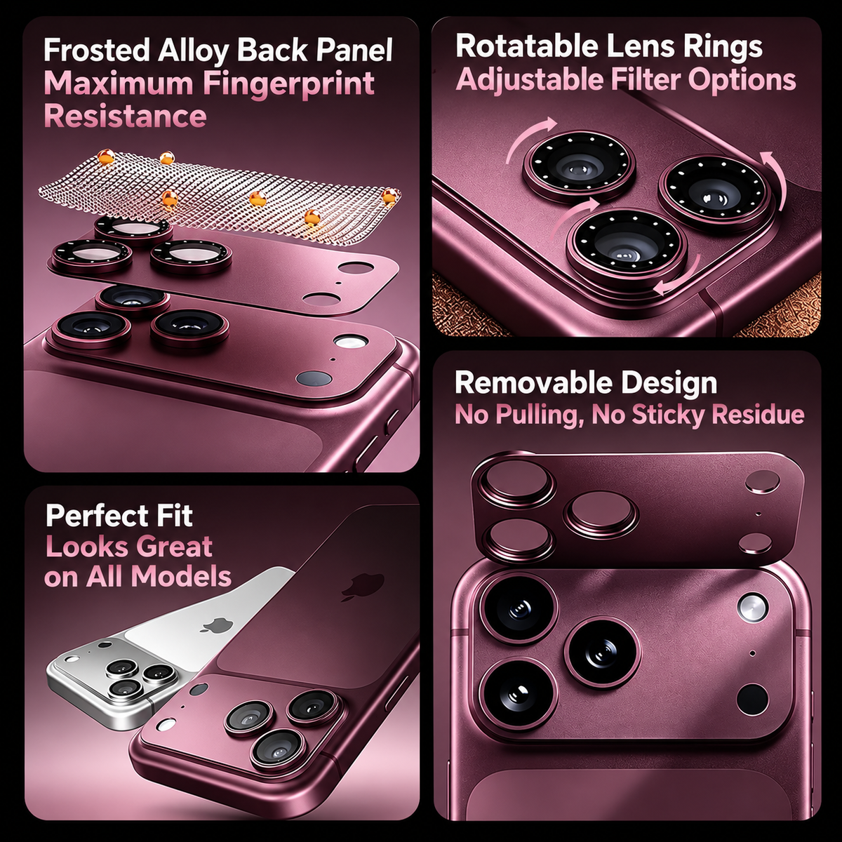 🔥 BUY 1 GET 1 FREE! 🎁 Rotating Camera Lens Protector for iPhone 17 Pro / 17 Pro Max / 18 Pro / 18 Pro Max 📱 | 360° Adjustable Filter, Scratch-Resistant Tempered Glass, Full Camera Protection ✨