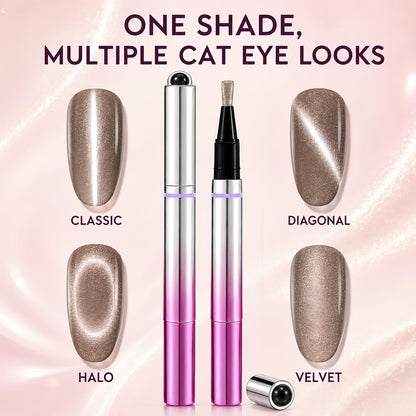 Magnetic Cat Eye Nail Polish Pen – Shimmering Glossy Finish, Easy Application, Salon-Style Nails at Home