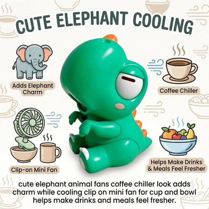 Cute Panda Clip-On Food Cooling Fan – Hands-Free Mini Fan for Hot Coffee, Tea, Soup, Noodles & Baby Food