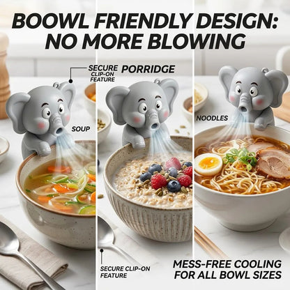 Cute Panda Clip-On Food Cooling Fan – Hands-Free Mini Fan for Hot Coffee, Tea, Soup, Noodles & Baby Food