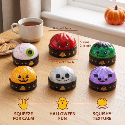 🎃 Halloween Dumpling Squishy Toys 👻 Cute & Spooky Stress Relief Fidget Toys 💜